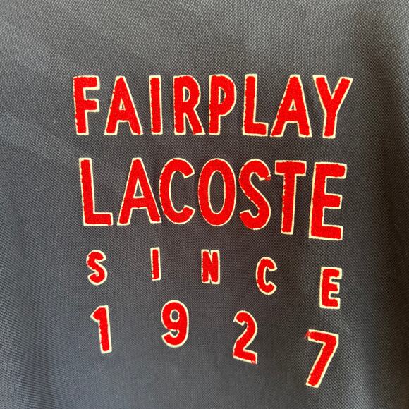 Lacoste Fairplay Sweatshirt Blue Red Pullover Hoodie Long Sleeve Men's Sz 16/L - Picture 2 of 6